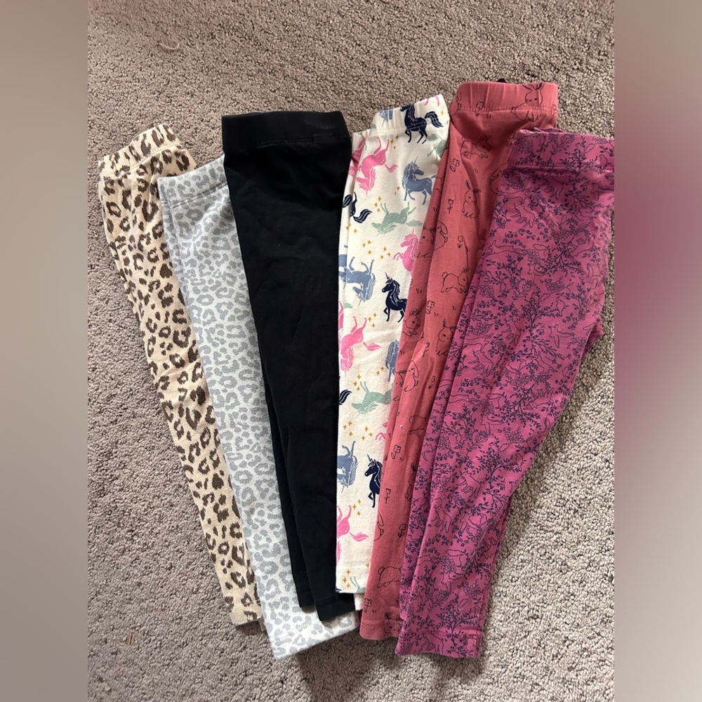 Lot of Six Patterned Leggings 2T